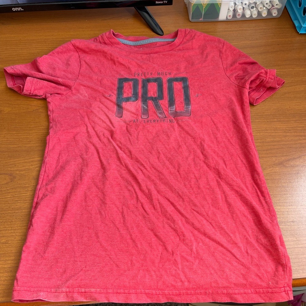 red graphic t-shirt